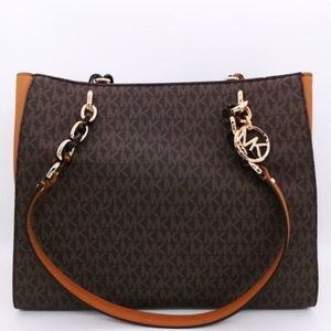 Michael Kors Sofia Leather Tote Shoulder Bag